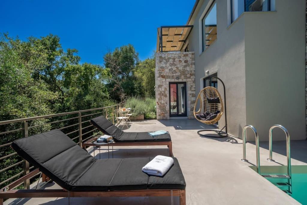Villa Elisabeth Sea View Private Pool Fiskardo Kefalonia Katsaráta Eksteriør billede