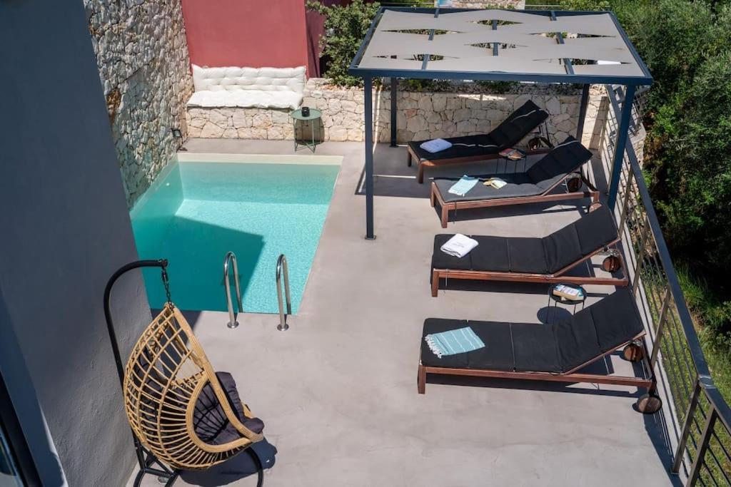 Villa Elisabeth Sea View Private Pool Fiskardo Kefalonia Katsaráta Eksteriør billede